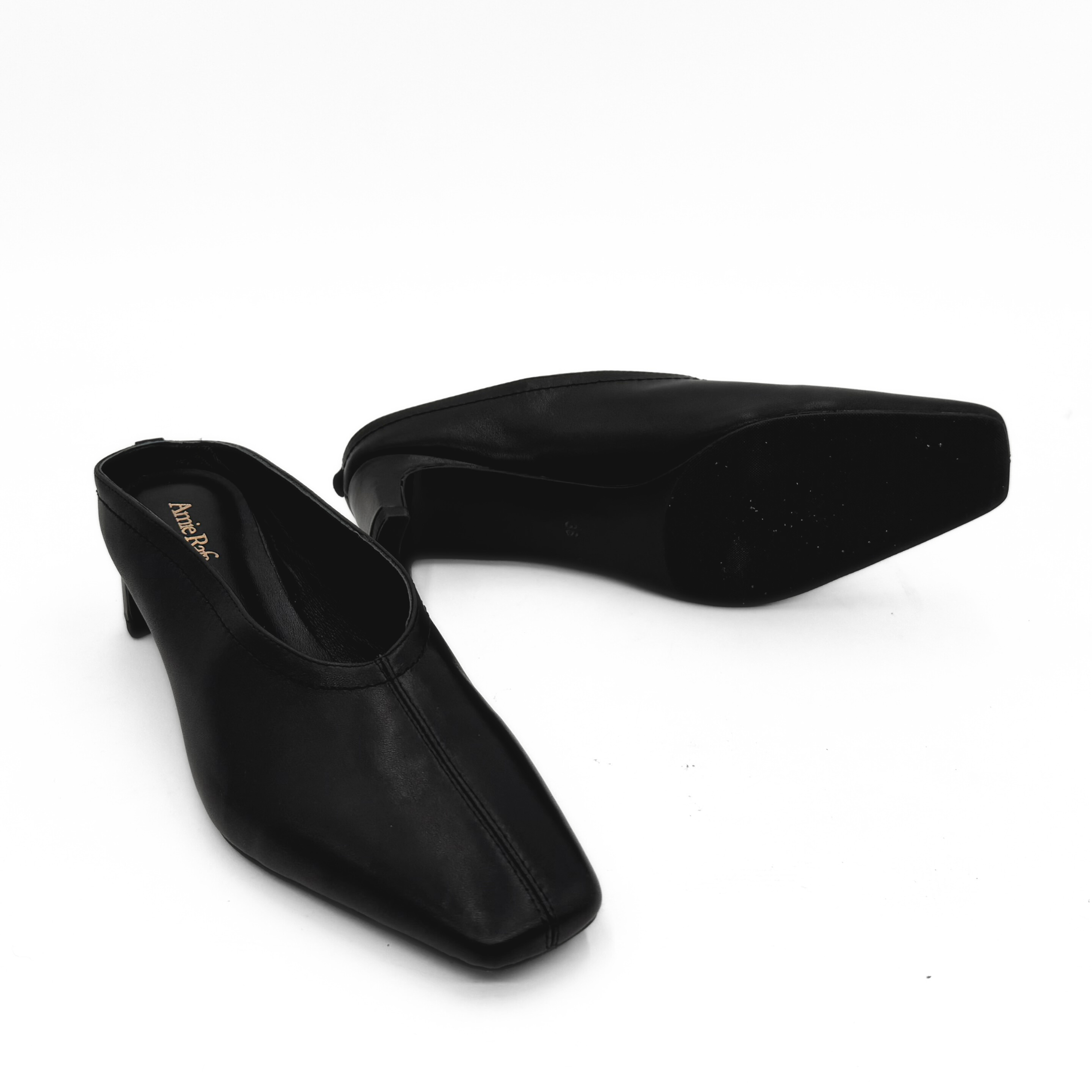 Junie Heeled Leather Mule