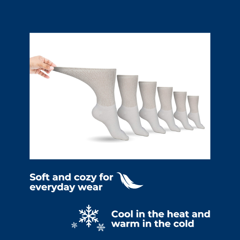 Men's Cotton Diabetic Crew Socks (Assorted) β product view 11