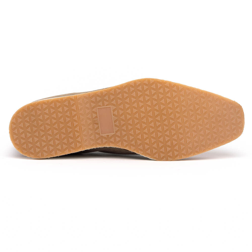 Zelli Italia 11-020-TPE MEO 3 Sueded Goatskin Penny Loafer, Taupe Top View