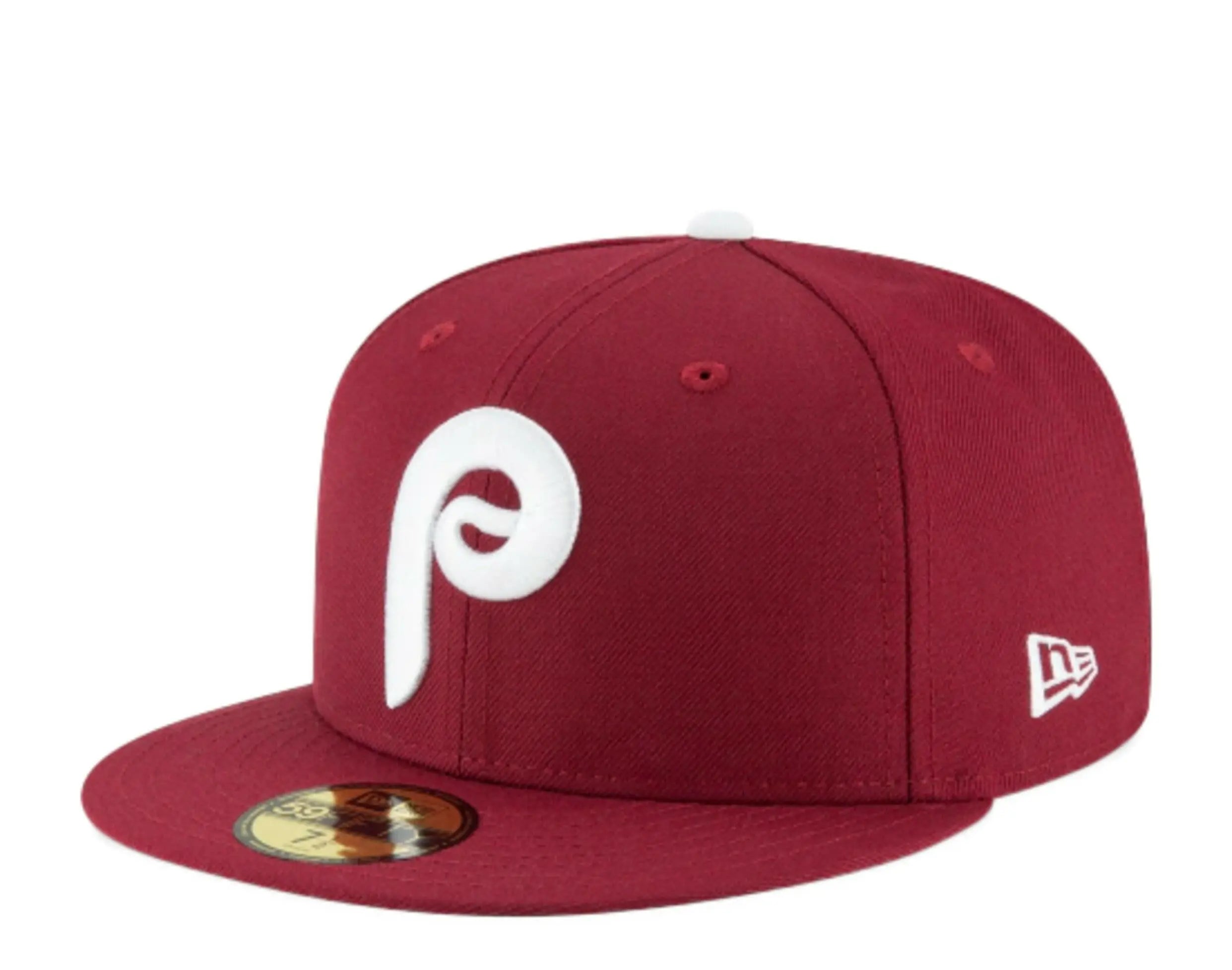 New Era 59Fifty Philadelphia Phillies 1970 Cooperstown Men Fitted Hat Plum Burgundy