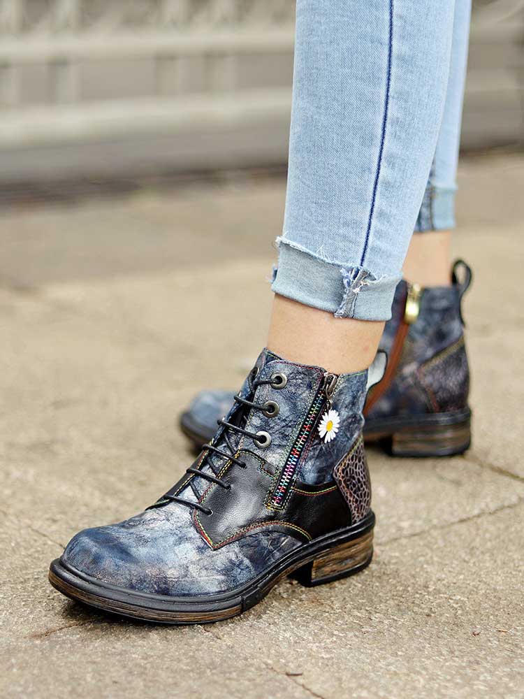 Genuine Leather Vintage Ankle Boots – product view 8