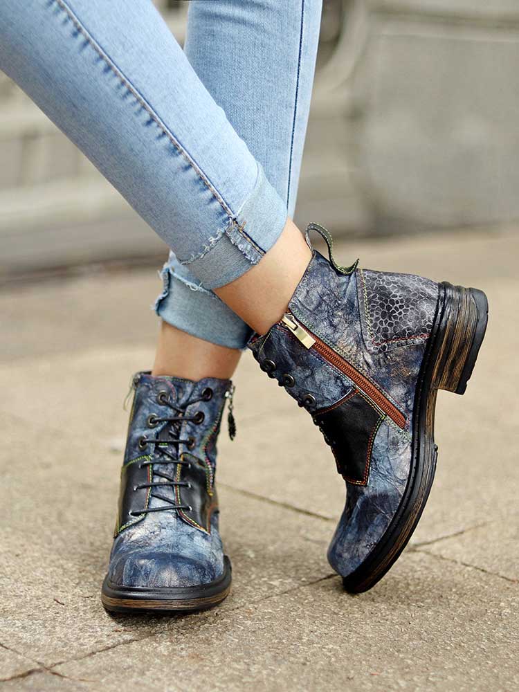 Genuine Leather Vintage Ankle Boots – product view 9