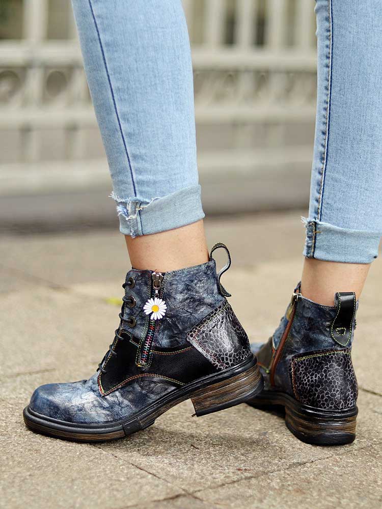 Genuine Leather Vintage Ankle Boots – product view 10