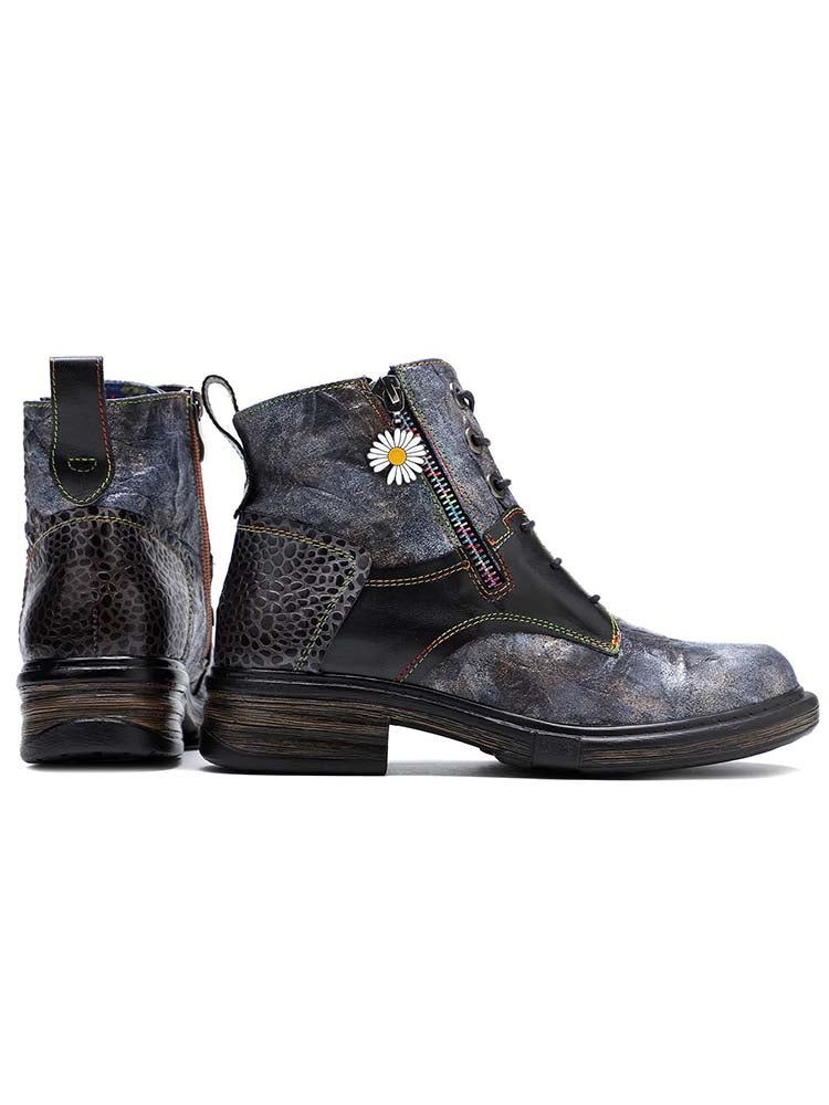 Genuine Leather Vintage Ankle Boots – product view 6