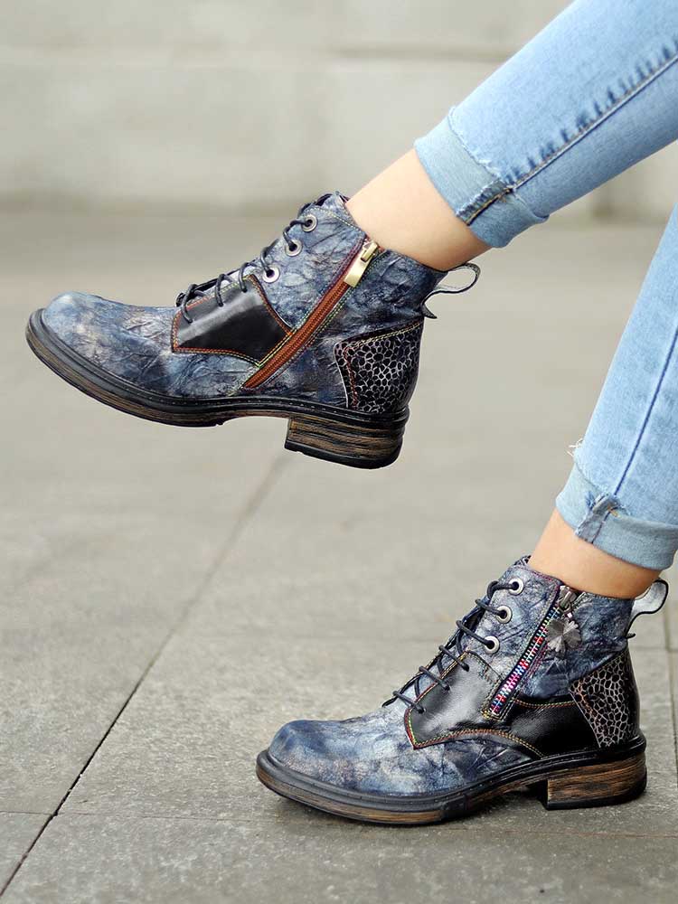 Genuine Leather Vintage Ankle Boots – product view 7
