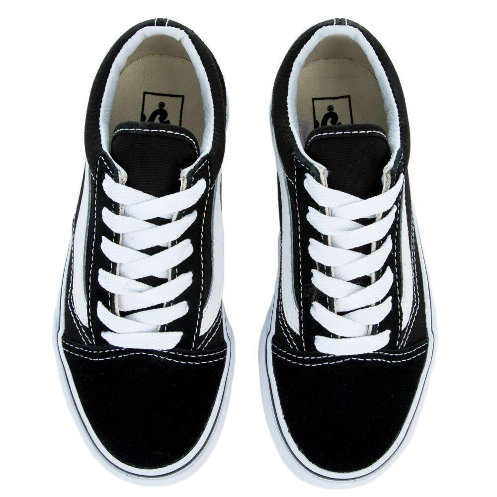 Vans Old Skool Kids' Sneakers — Black Canvas Low-Top