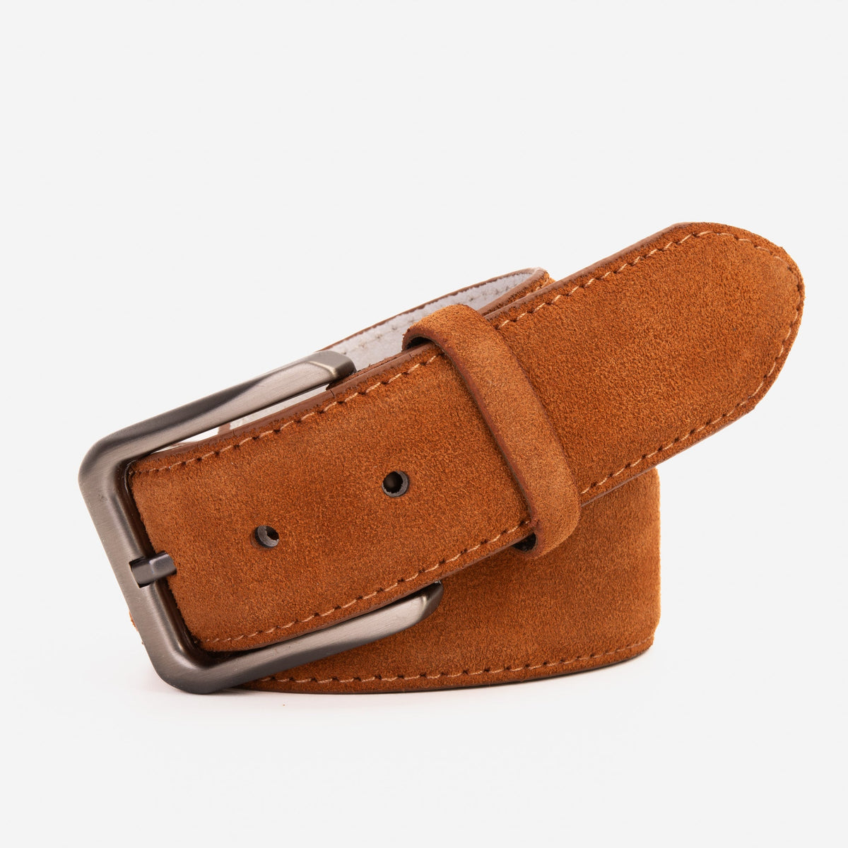 Vinci Leather The Bari Tan Suede Leather Belt – product view 1