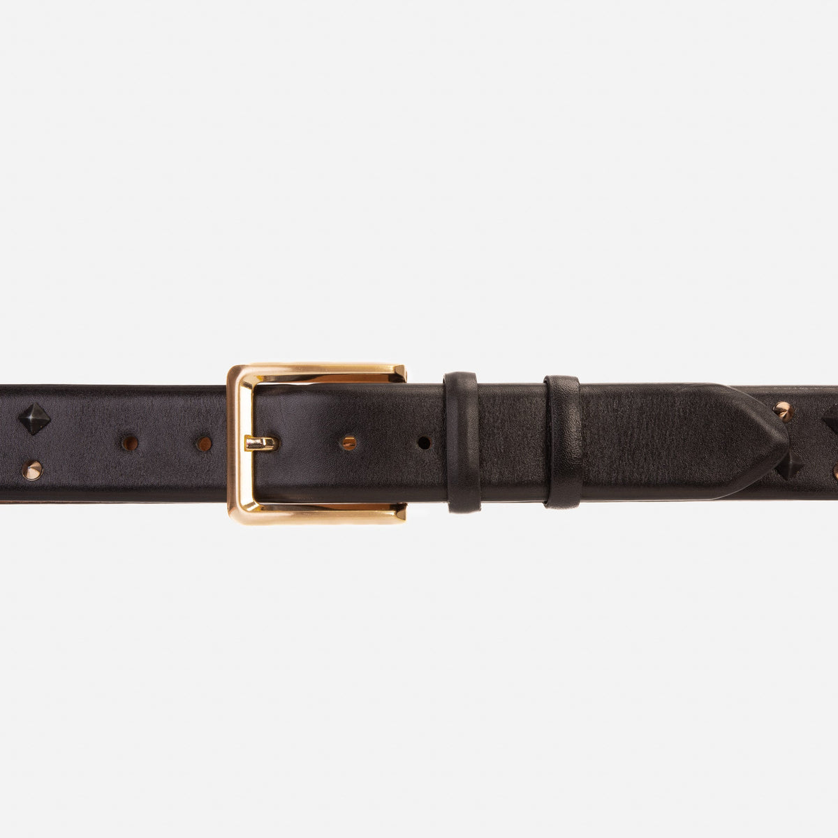 Vinci Leather The Infanta Black Spike Leather Belt – product view 2