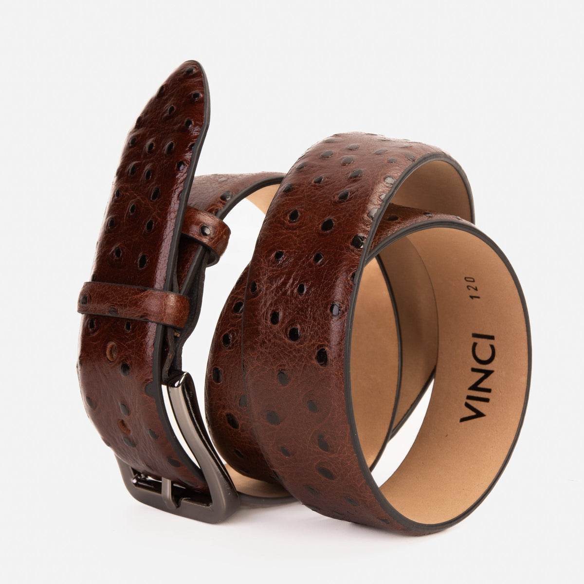 Vinci Leather The Johannesburg Brown Leather Belt