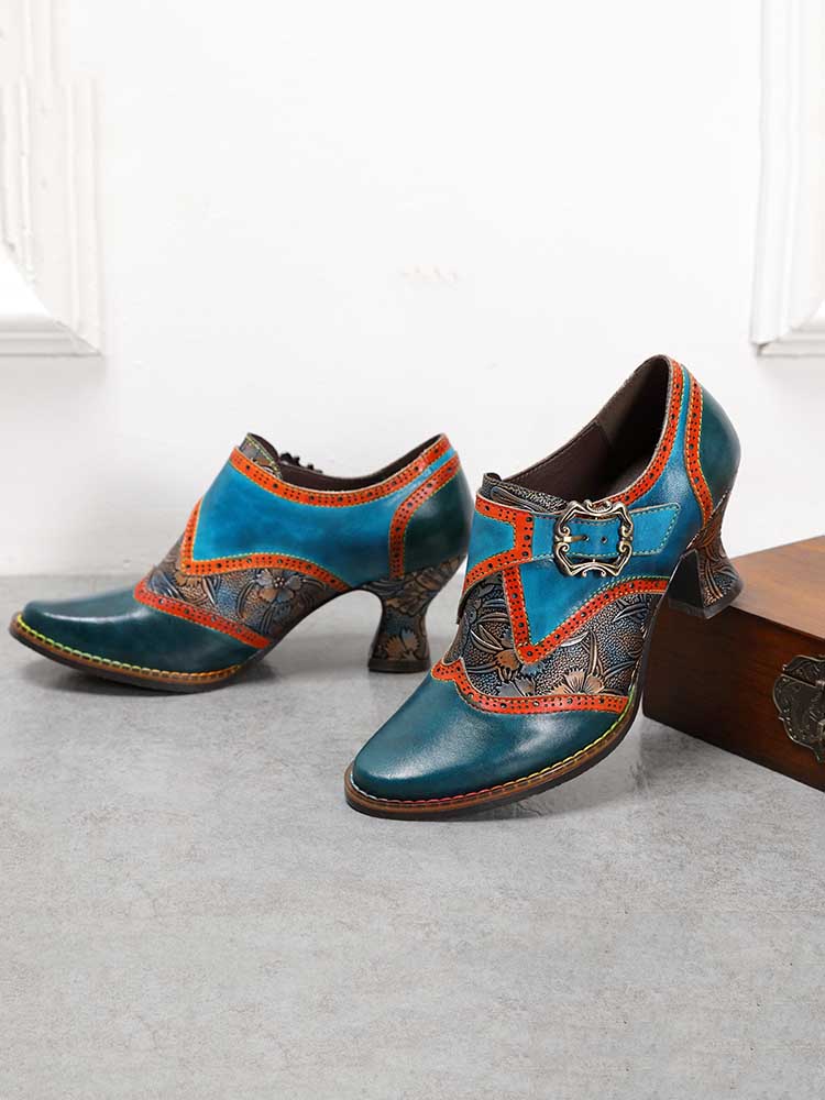 Kaisley Hand Embossed Leather Shoes – product view 12