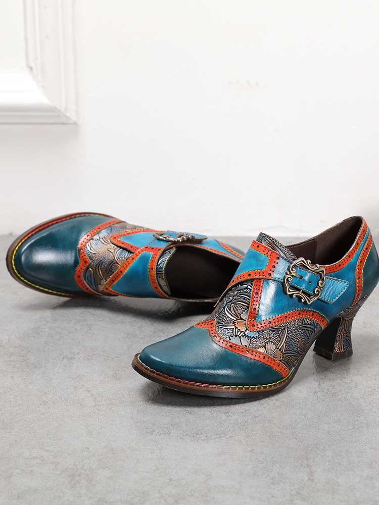 Kaisley Hand Embossed Leather Shoes – product view 13