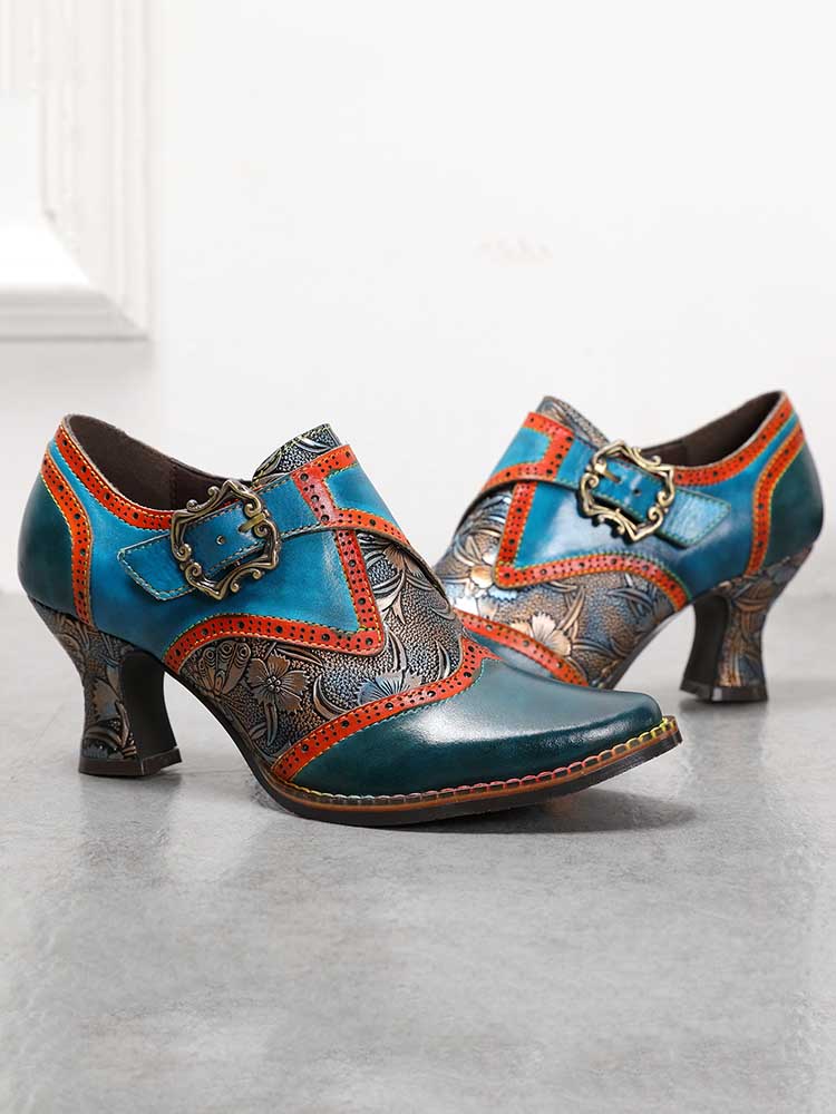 Kaisley Hand Embossed Leather Shoes – product view 14