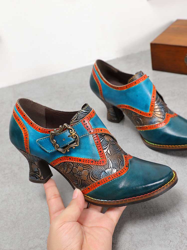 Kaisley Hand Embossed Leather Shoes – product view 15