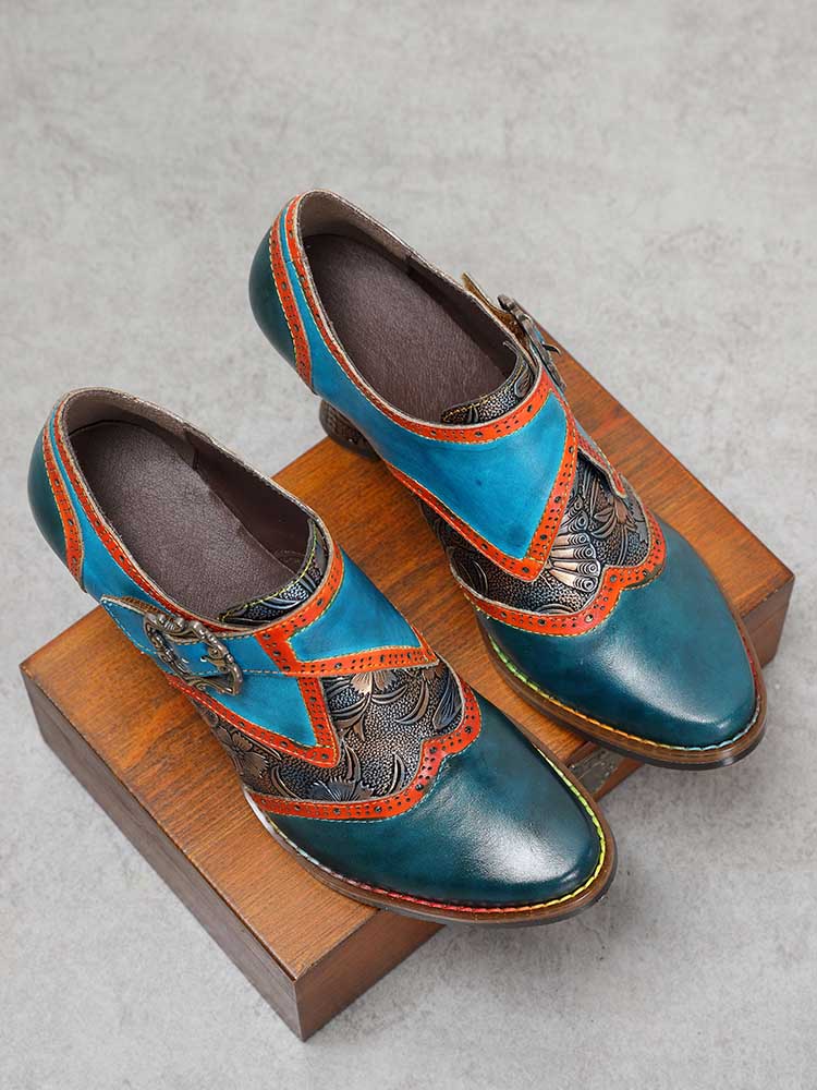 Kaisley Hand Embossed Leather Shoes – product view 16
