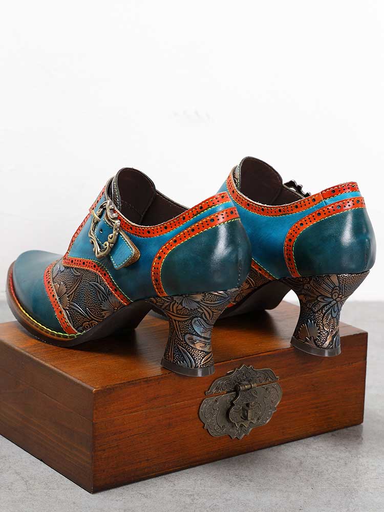Kaisley Hand Embossed Leather Shoes – product view 17