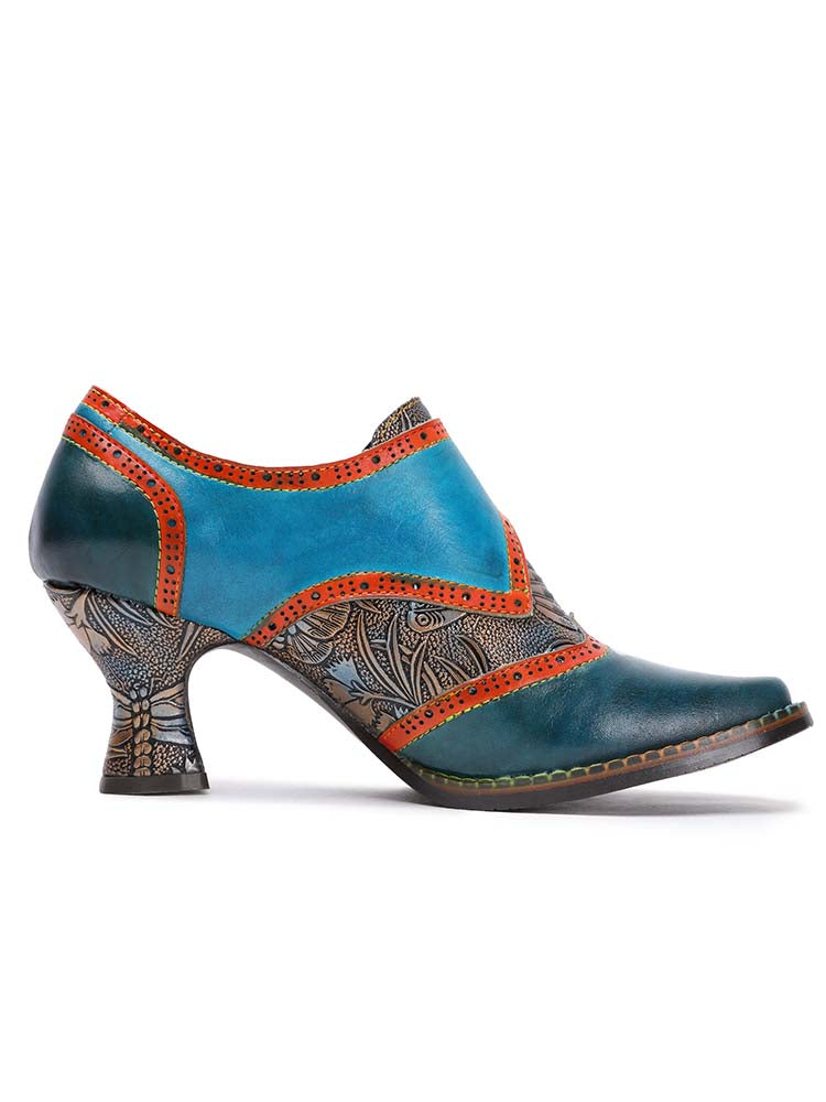 Kaisley Hand Embossed Leather Shoes – product view 3