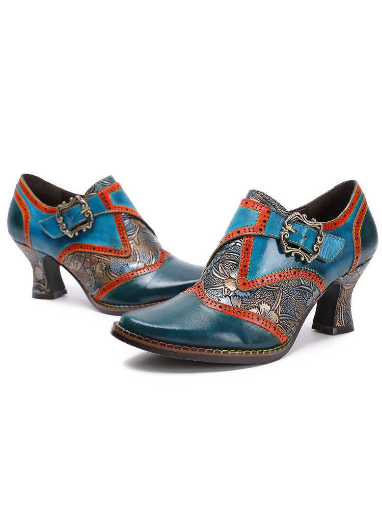 Kaisley Hand Embossed Leather Shoes – product view 6