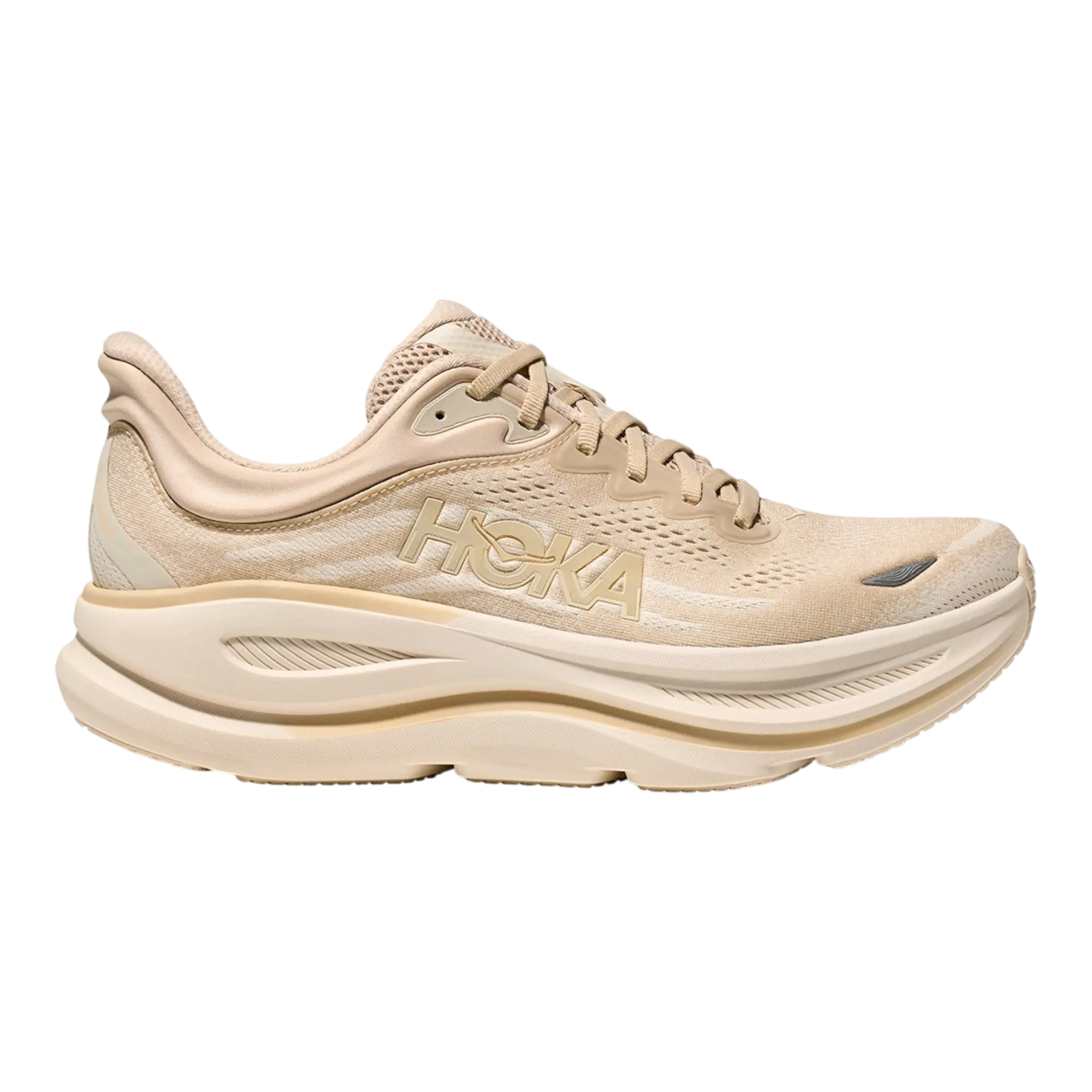 Hoka Bondi 9 Running Men's Sneakers — Oatmeal/Oat Milk