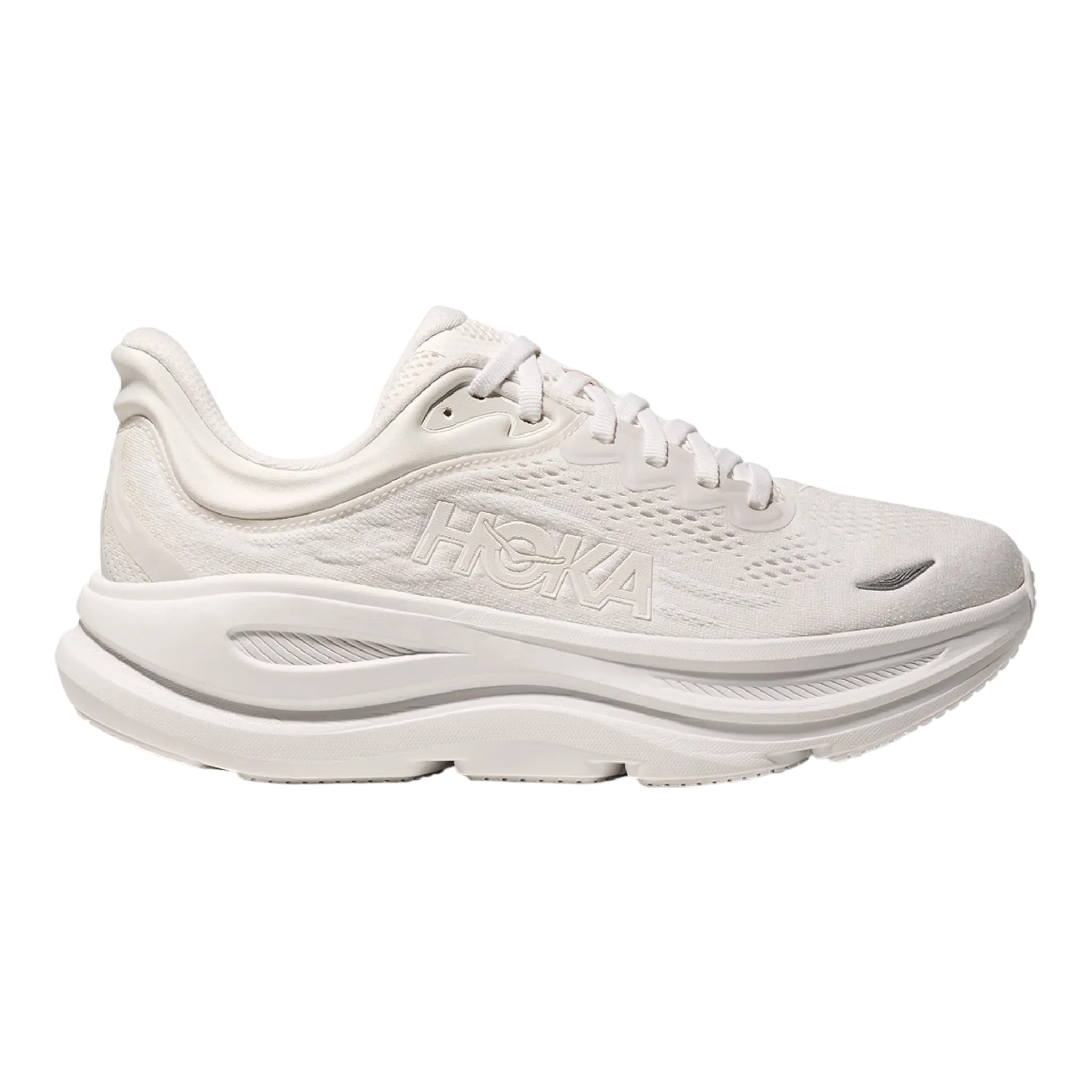 Hoka Bondi 9 Women Running Sneakers Triple White