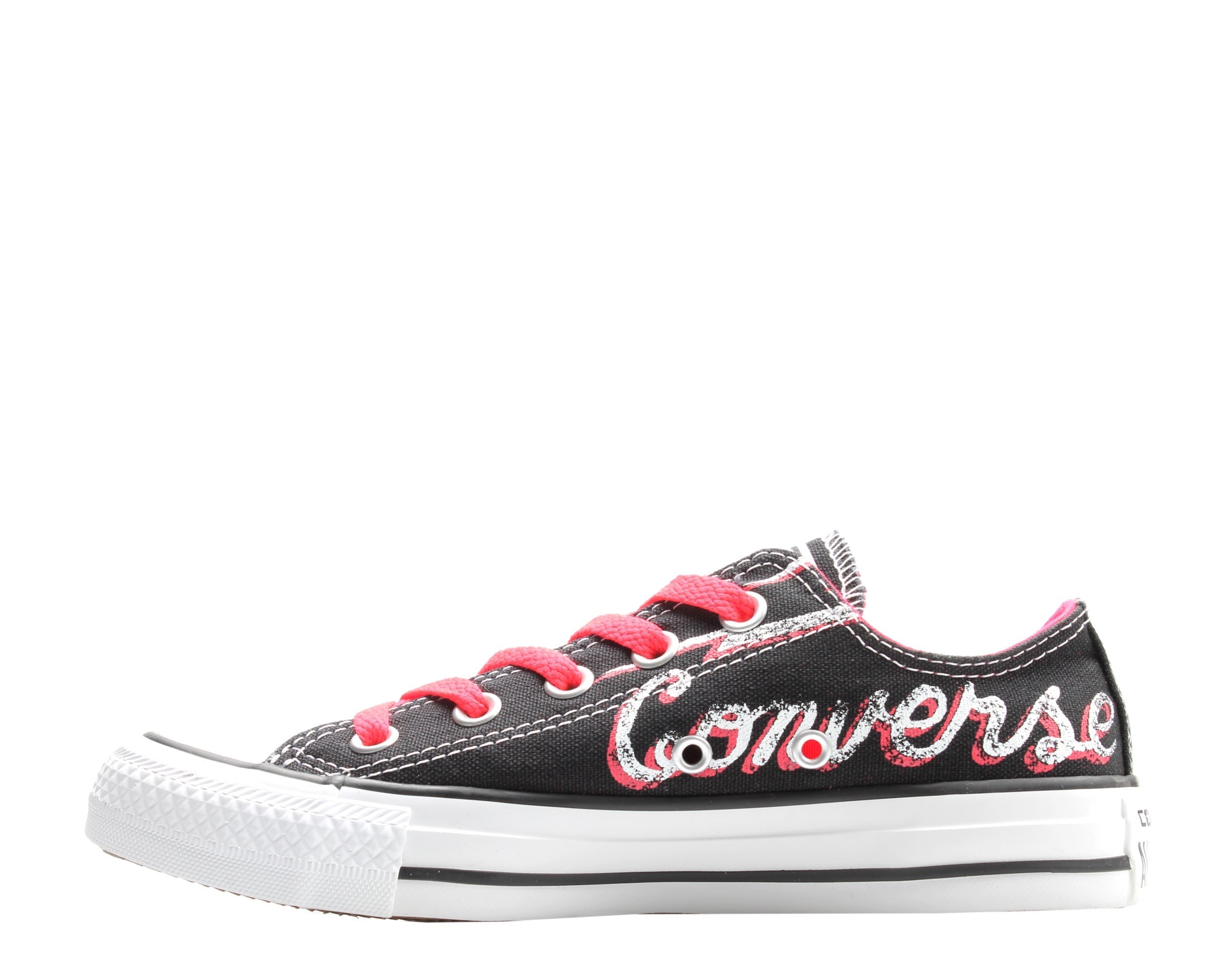 Converse Chuck Taylor All Star Ox Branded Black Sneakers — Infrared Low-Top