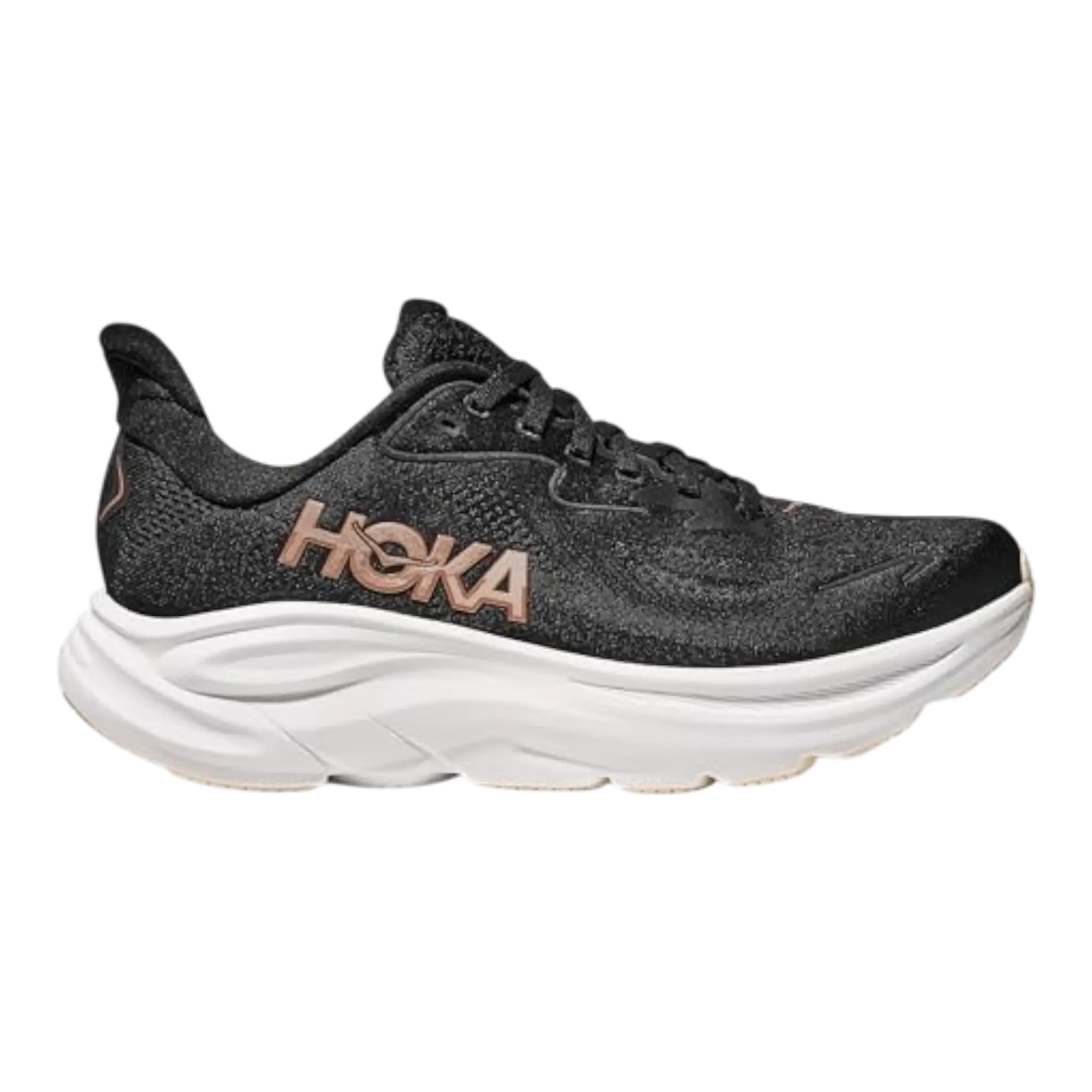 Hoka Clifton 10 Running Women's Sneakers — Black Rose Gold Mesh