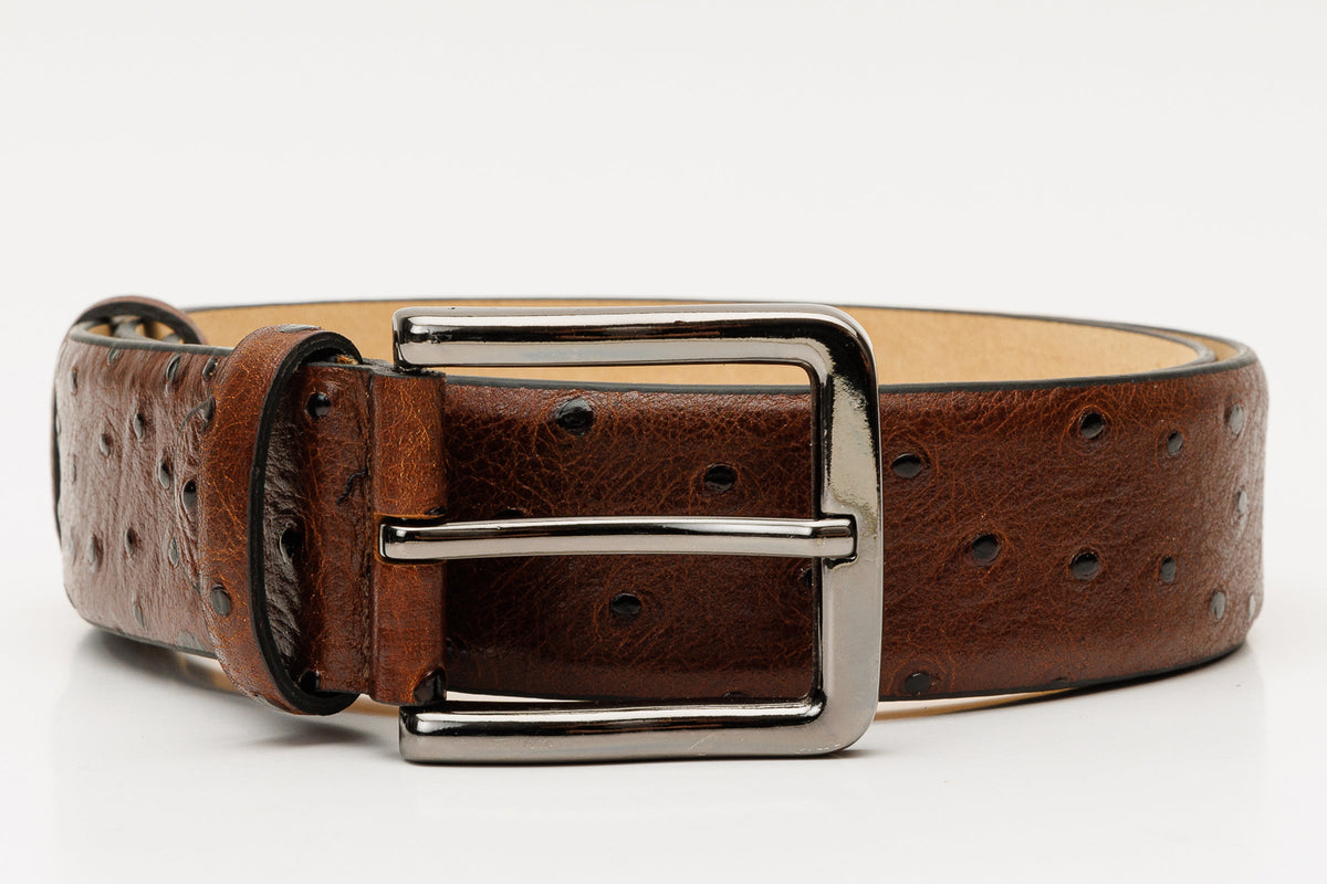 Vinci Leather The Dallas Brown Calfskin Belt – product view 6