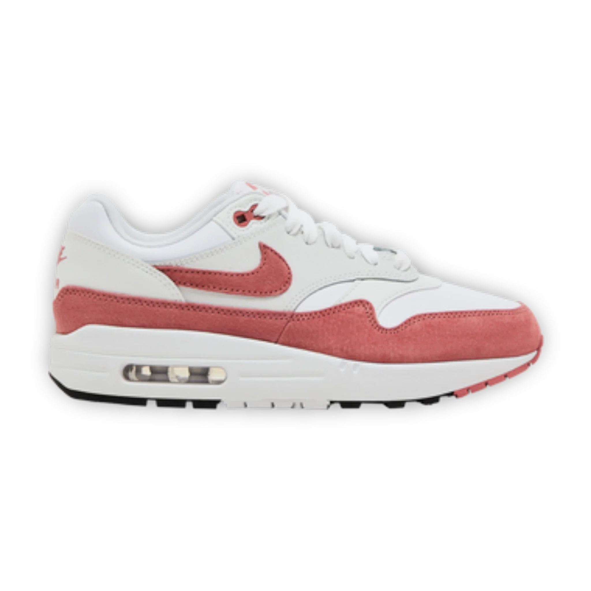 Nike Air Max 1 '87 Women's Sneakers — White/Canyon Pink Low-Top