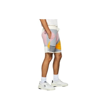 Sergio Tacchini Geo Knit Men's Shorts — White/Multi