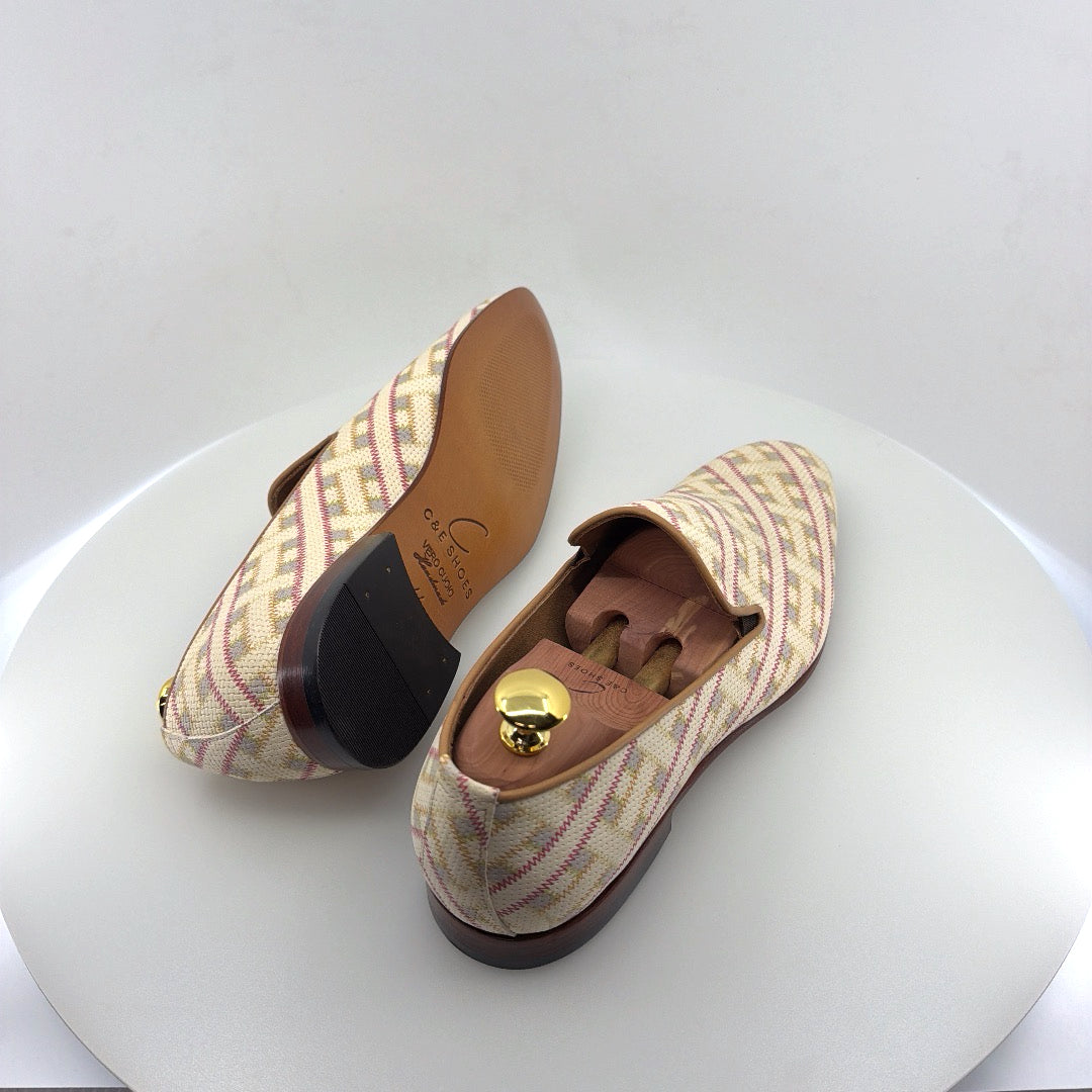 C&E Fashions C Collection Printed Leather Loafer - Beige – product view 7