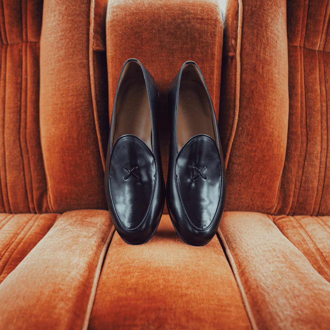 Del Toro Shoes Men's Black Leather Milano Loafer
