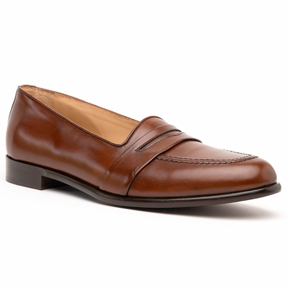Zelli Italia 15-203-CHL SAVANNAH Calfskin Penny Loafer, Chili Side View