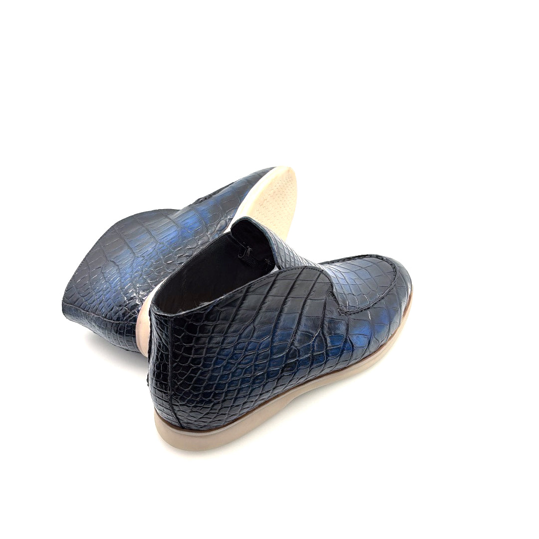 Maurice Nashville Custom Made Alligator Shoe - Navy – product view 9