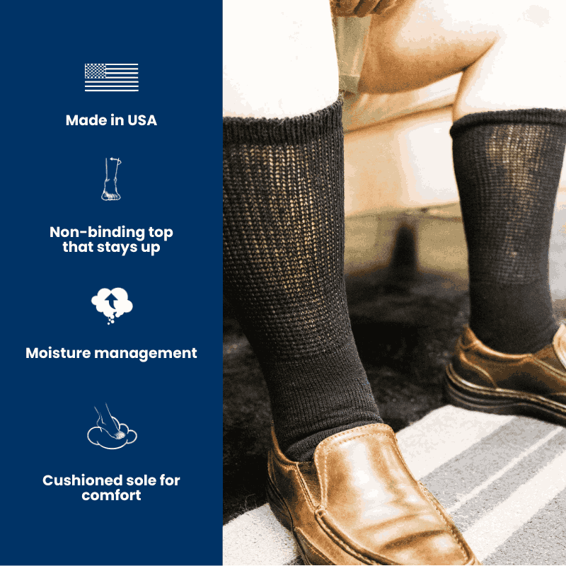 Women's Ultra-Soft Upper Calf Diabetic Socks (4 Pair) β product view 11