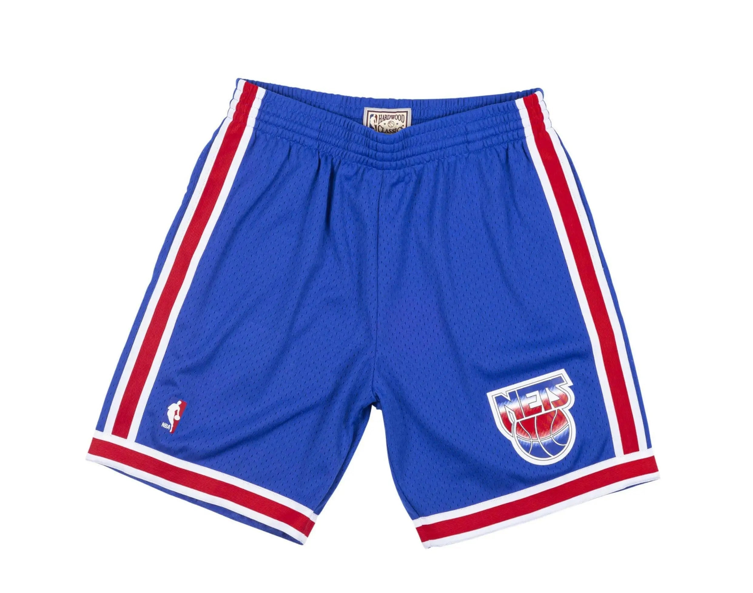 Mitchell & Ness Swingman New Jersey Nets Road 1993-94 Men's Shorts — Royal Blue/White/Red