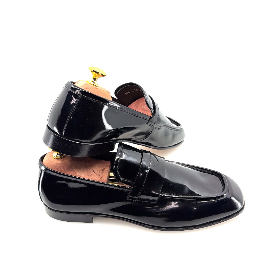 C&E Fashions C Collection Patent Leather Penny Loafer - Black – product view 5