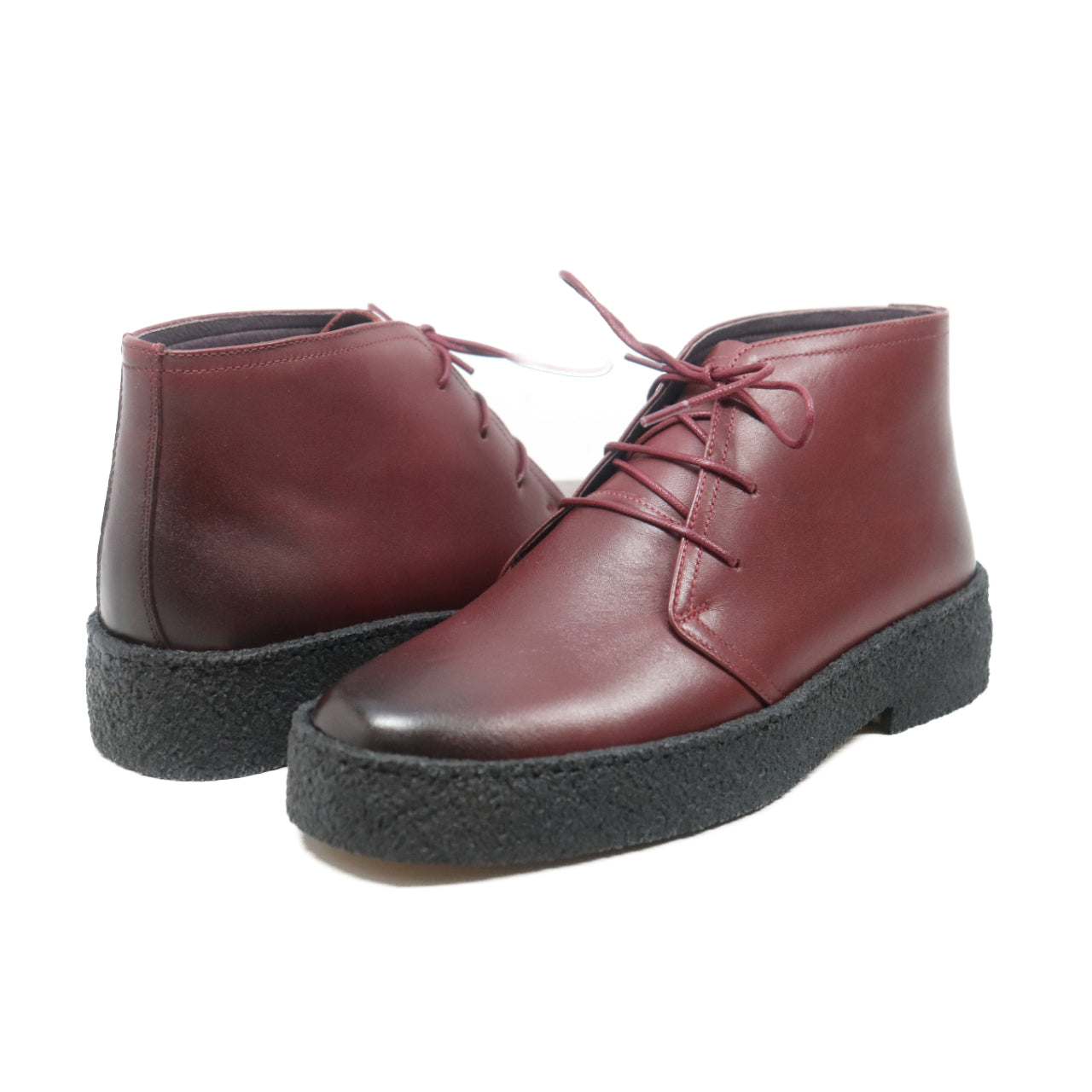 British Walkers Playboy Original Men's High Top Black Leather Shoes with Gummy Soles view 44