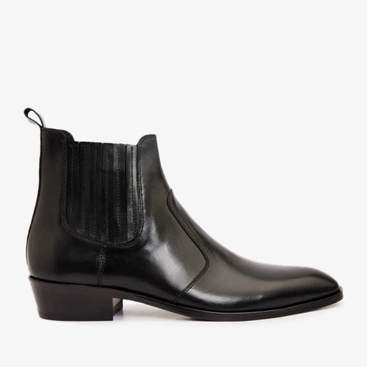 Vinci Leather The Sorhag Black Leather Dress Men Boot – product view 1