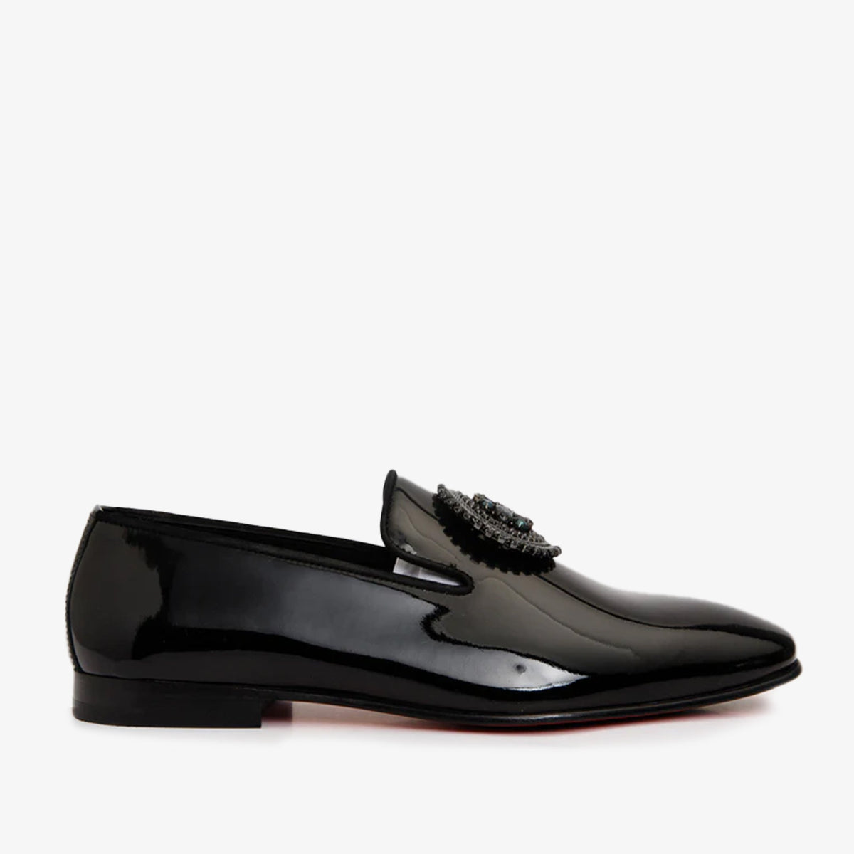 Vinci Leather The Pombe Black Patent Leather Dress Slip-on Loafer Men Shoe – product view 1