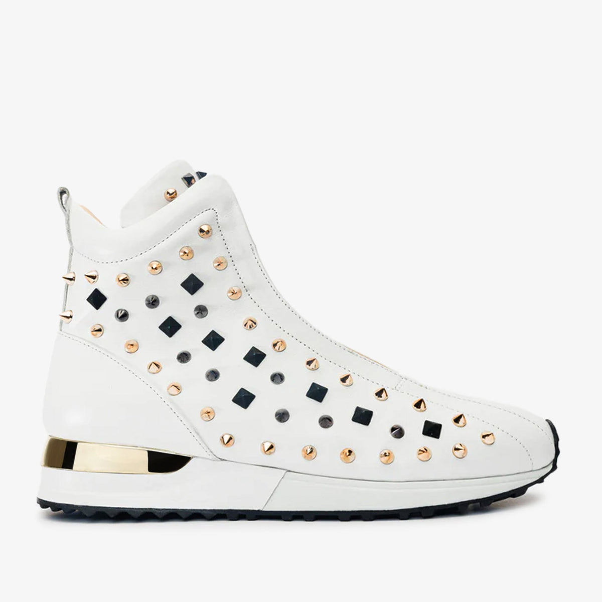 Vinci Leather The Infanta High-Top White Spike Leather Men Sneaker Limited Edition – product view 1