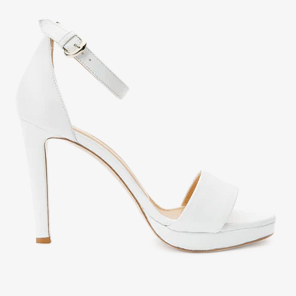 Vinci Leather The Aksu White Leather Ankle Strap Women Sandal Final Sale! – product view 1