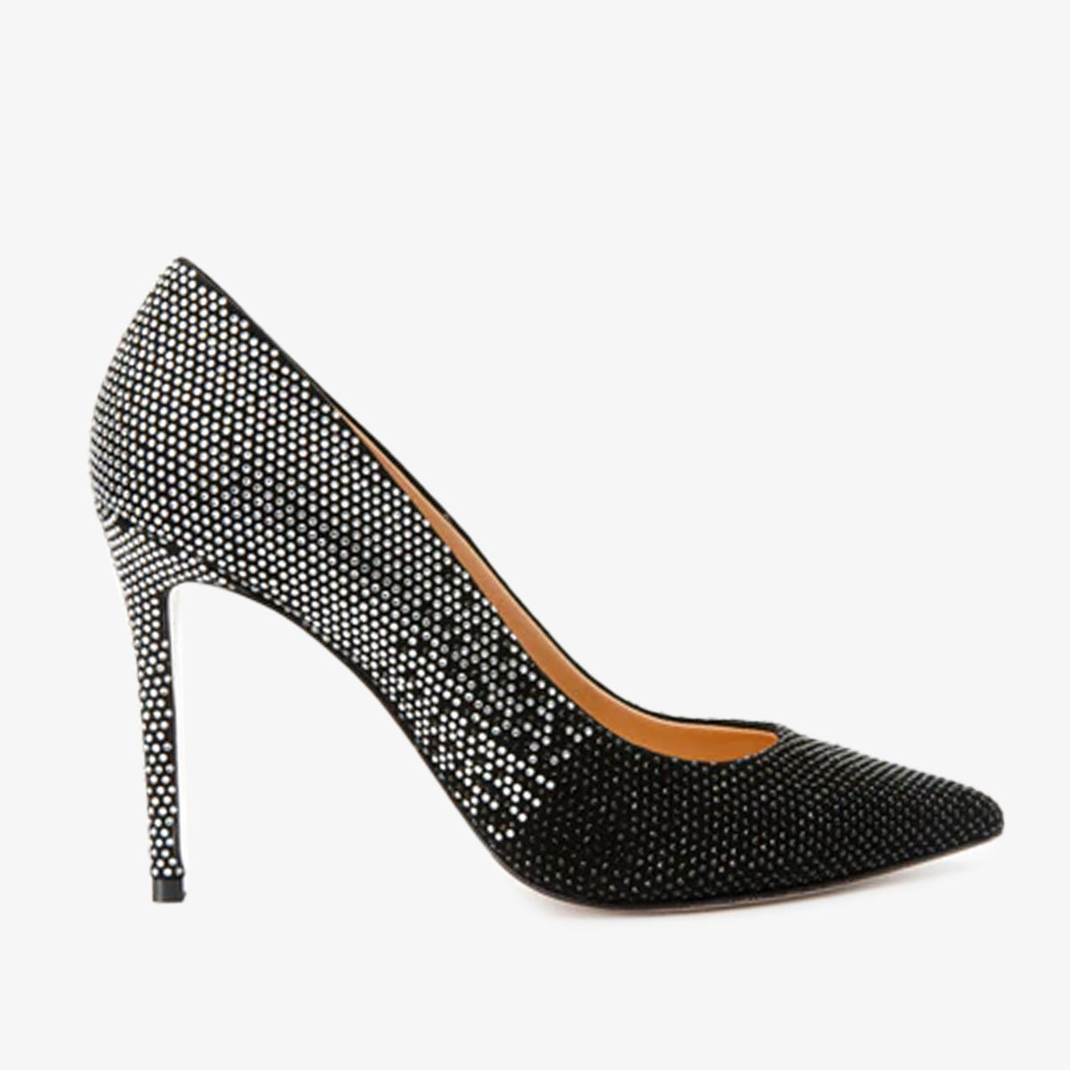 Vinci Leather The Bago Black & Silver Glitter Leather Pump Women Shoe – product view 1