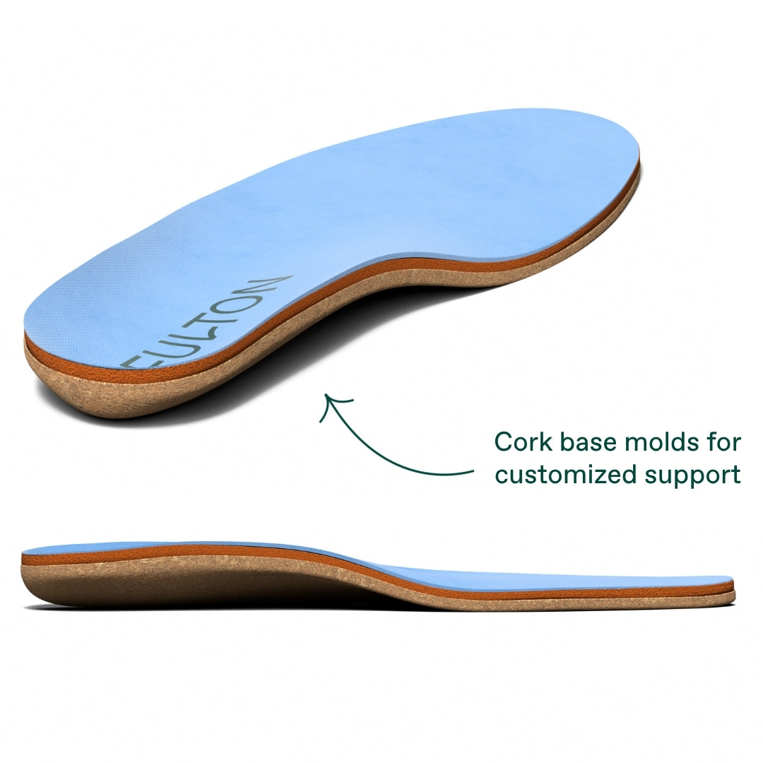 Fulton Athletic Performance Insoles – Shock Absorbing Arch Support Inserts for Men and Women back view