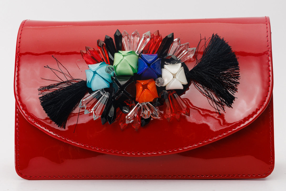 Vinci Leather The Vigo Red Patent Leather Handbag – product view 2
