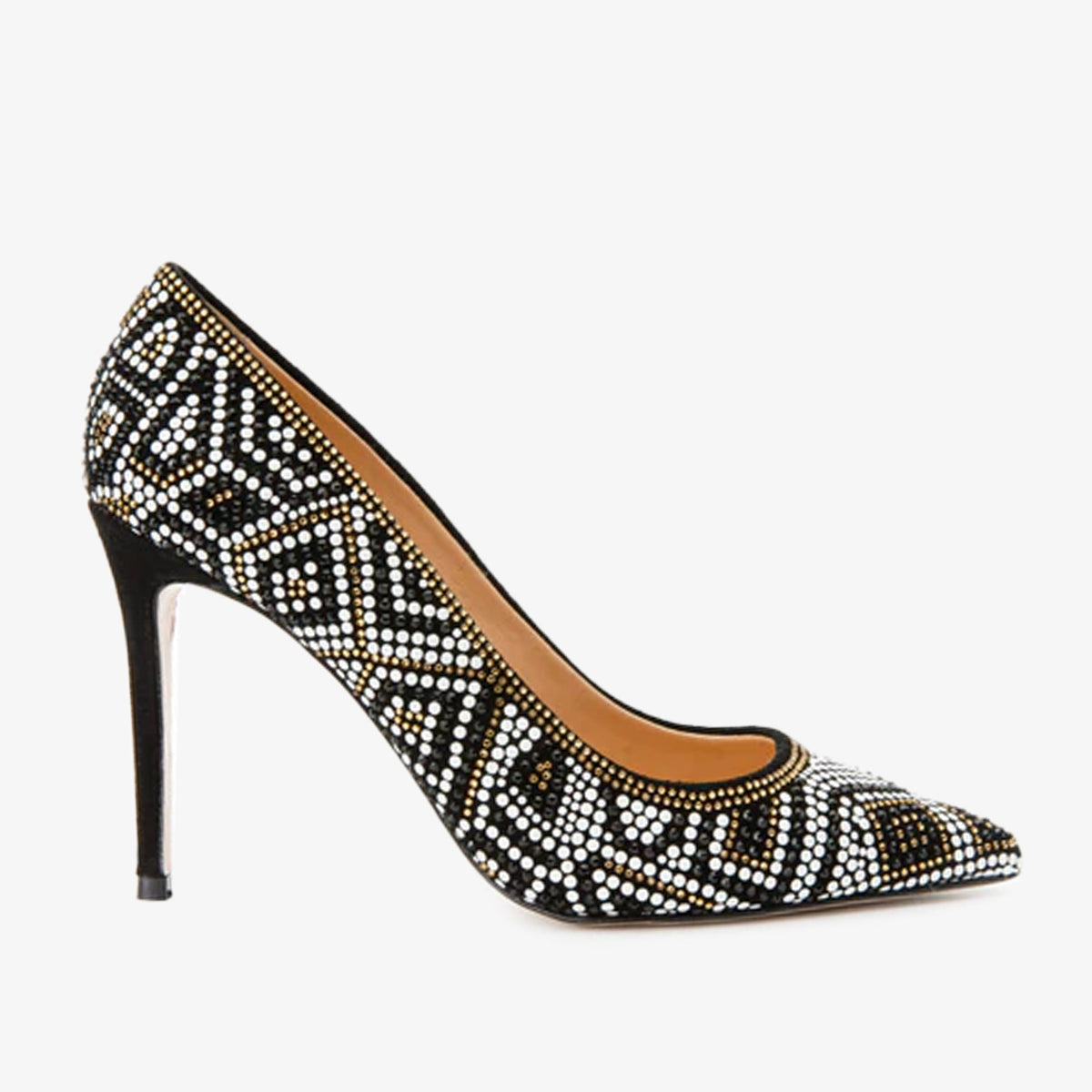 Vinci Leather The Nampula Black Glitter Leather Pump Women Shoe – product view 1