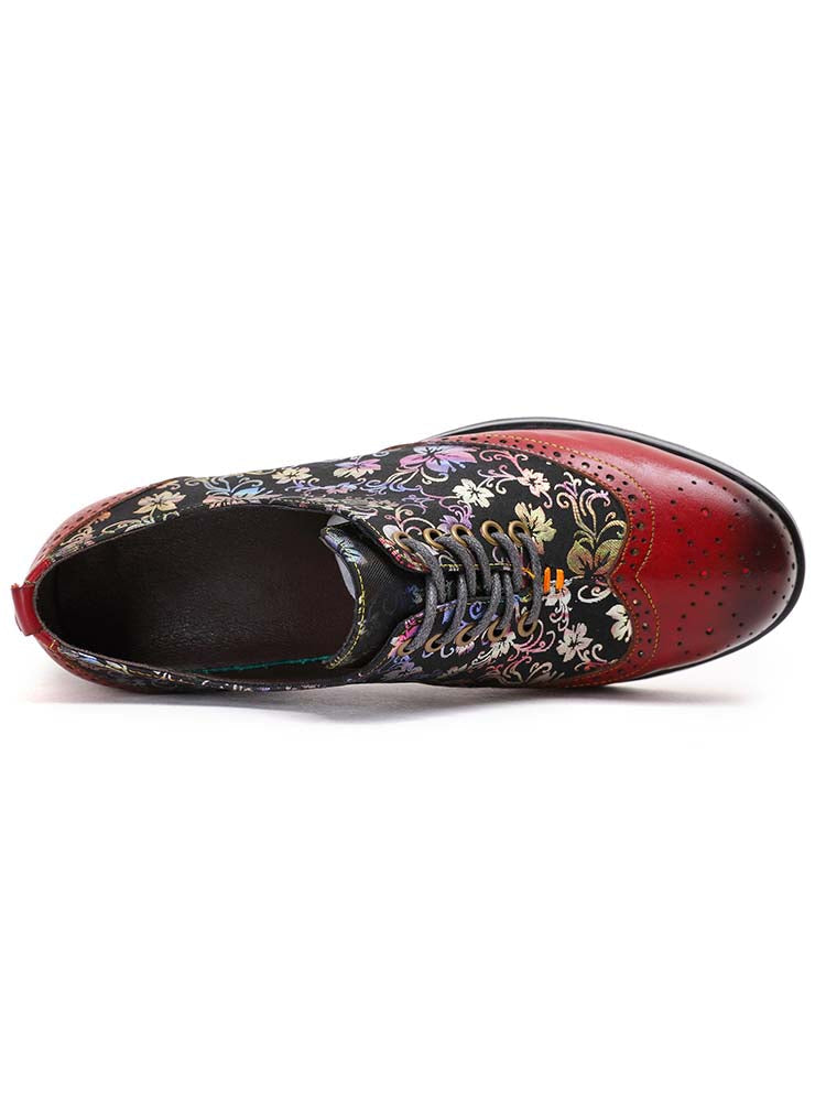 Karter Flower Handmade Brogue Flat Shoes – product view 8