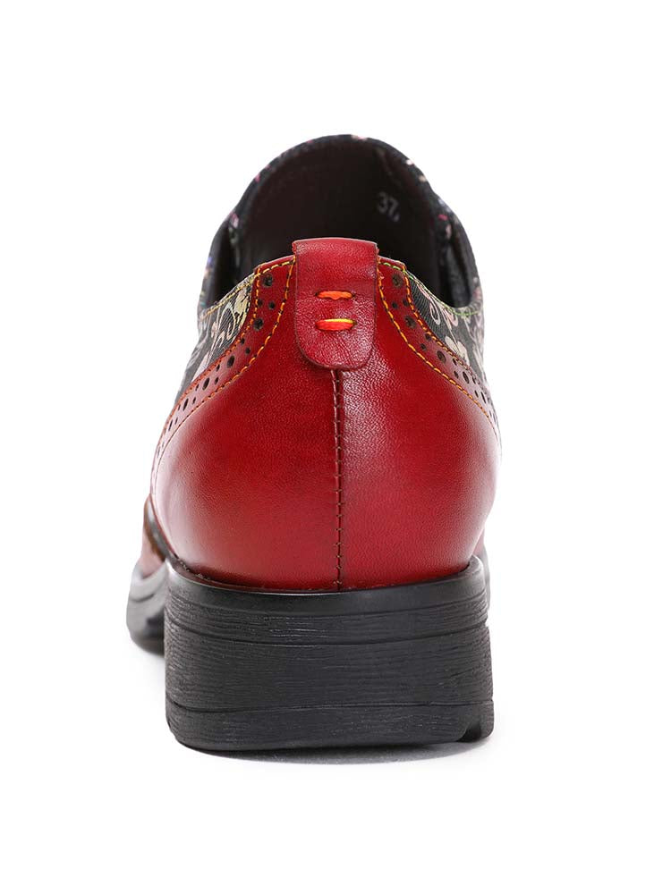 Karter Flower Handmade Brogue Flat Shoes – product view 10