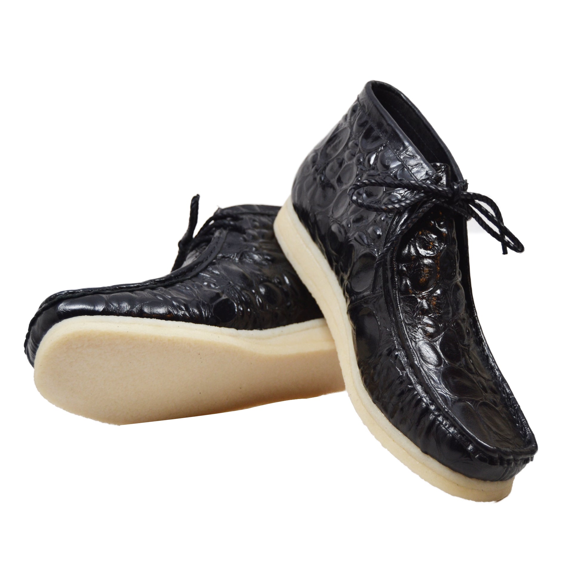 British Walkers Walker Men's Limited Edition Croc Leather Casual Shoes with Crepe Sole view 41
