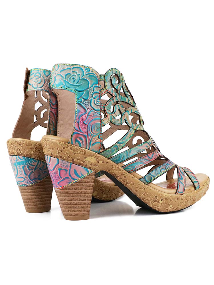 Simone Hand-painted Leathe Sandals – product view 6