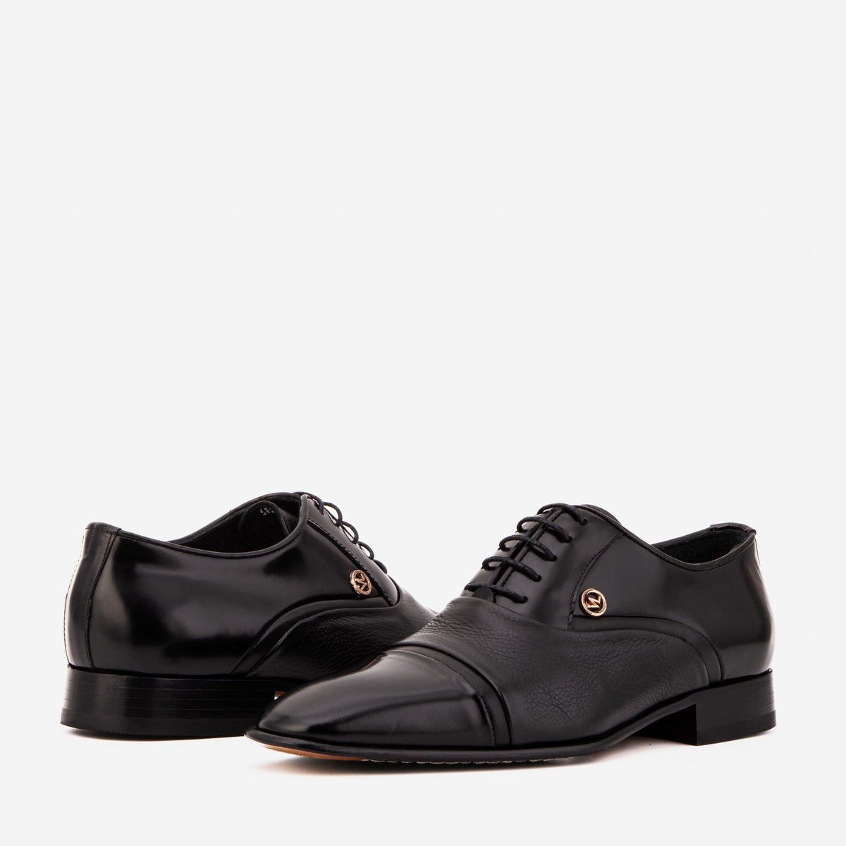 Vinci Leather The Rockwell Handmade Black Leather Cap Toe Men Oxford Shoe – product view 6