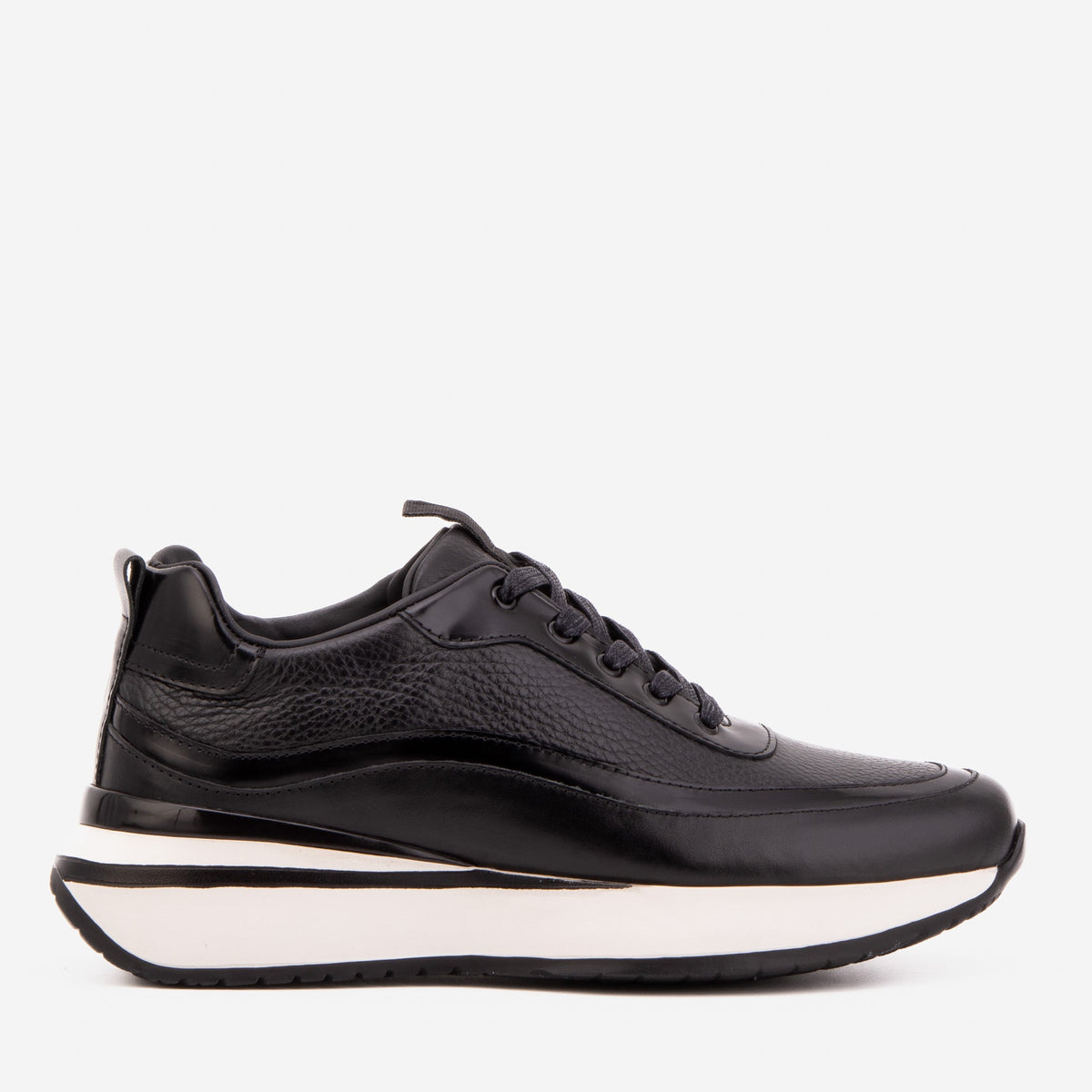 Vinci Leather The Modena Black Leather Men Sneaker – product view 1